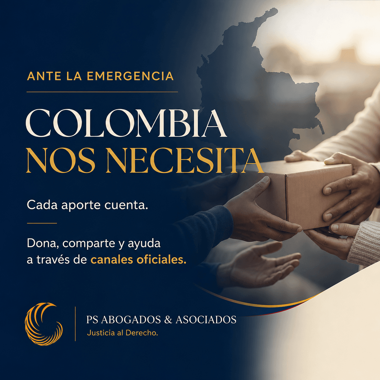 Colombia nos necesita. Cada aporte cuenta. Dona, comparte y ayuda a través de la Cruz Roja Colombiana.
