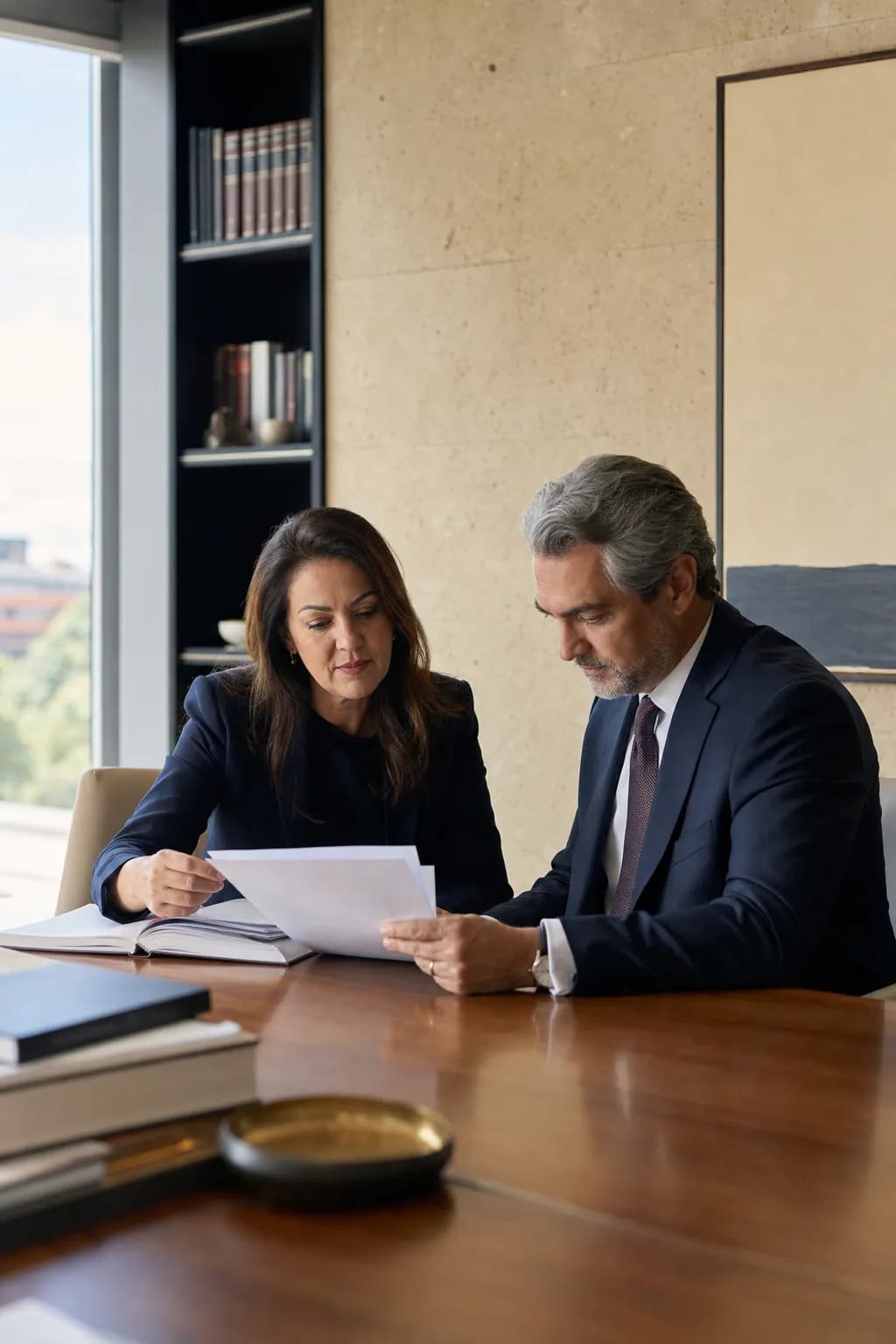 Abogados analizando un caso en la oficina